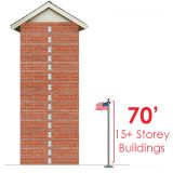 70' Standard Commercial Internal Winch Flagpole