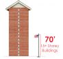 70' Heavy Commercial External Halyard Flagpole