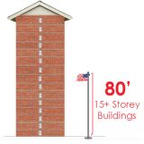 80' Heavy Commercial Internal Winch Flagpole