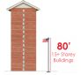 80' Heavy Commercial Internal Winch Flagpole