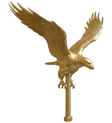 Aluminum Flying Eagle - Gold - 11.25" Span