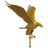 Aluminum Flying Eagle - Gold - 15" Wingspan