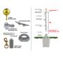 20' Heavy Commercial Bolted-Base Removable Flagpole 
