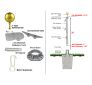 20' Light Commercial Bolted-Base Removable Flagpole 