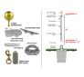 25' Standard Commercial Bolted-Base Removable Flagpole 