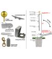 25' Standard Commercial Hinged-Base Flagpole 