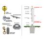 30' Heavy Commercial Bolted-Base Removable Flagpole 