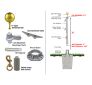 30' Hurricane Commercial Bolted-Base Removable Flagpole 
