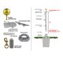 30' Light Commercial Bolted-Base Removable Flagpole 