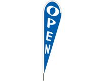 10'x30" Royal Blue Open Blade Flag