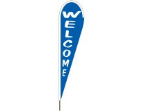 10'x30" Royal Blue Welcome Blade Flag