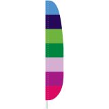 7'x17" 7-Stripe Rainbow Feather Flag