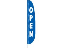 7'x17" Blue Open Feather Flag