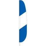 7'x17" Blue & White Feather Flag