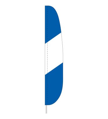 7'x17" Blue & White Feather Flag