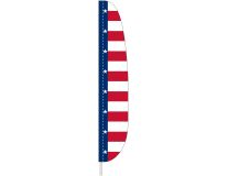 7'x17" Horizontal Stars & Stripes Feather Flag
