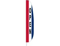 7'x17" RWB Open Feather Flag