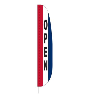 7'x17" RWB Open Feather Flag
