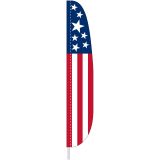 7'x17" Vertical Stars & Stripes Feather Flag