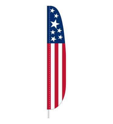7'x17" Vertical Stars & Stripes Feather Flag