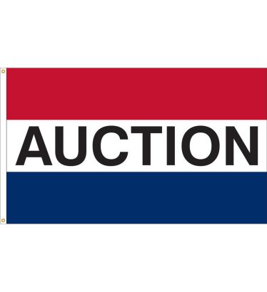 3'x5' Auction Message Outdoor Nylon Flag