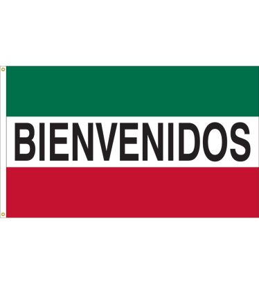 3'x5' Bienvenidos Message Outdoor Nylon Flag