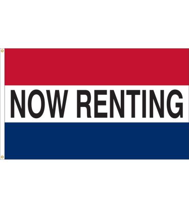 3'x5' Now Renting Message Outdoor Nylon Flag