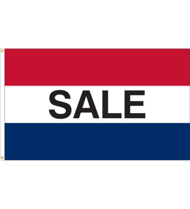 3'x5' Sale Message Outdoor Nylon Flag - Red, White, & Blue
