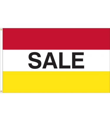 3'x5' Sale Message Outdoor Nylon Flag - Red, White, & Yellow