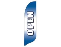 2'x11' Open Blue-White Wave Banner