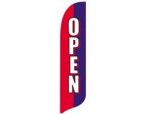 2'x11' Open Red, White, & Blue Wave Banner