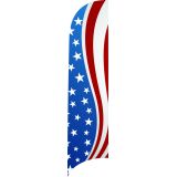 Patriotic Horizontal U.S. Flag Wave-Pro Banner