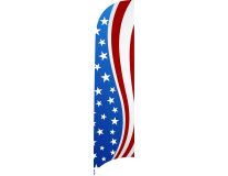 Patriotic Horizontal U.S. Flag Wave-Pro Banner