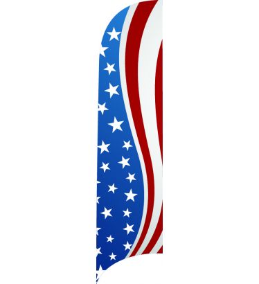 Patriotic Horizontal U.S. Flag Wave-Pro Banner