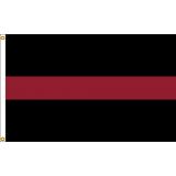 3'x5' Thin Red Line Outdoor Nylon Flag