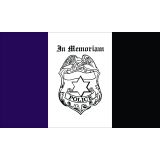 3'x5' Police Mourning Outdoor Nylon Flag