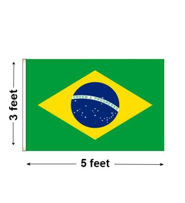 3'x5' Brazil Nylon Outdoor Flag