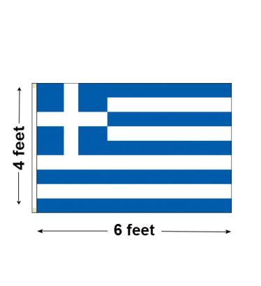 4'x6' Greece Nylon Outdoor Flag