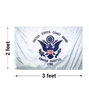 2'x3' U.S. Coast Guard Outdoor Nylon Flags