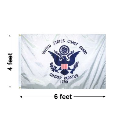 4'x6' U.S. Coast Guard Outdoor Polyester Flag