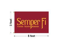 3'x5' Semper Fi Outdoor Nylon Flag