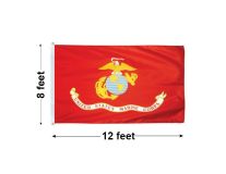 8'x12' U.S. Marine Corps Outdoor Nylon Flag