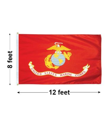 8'x12' U.S. Marine Corps Outdoor Nylon Flag