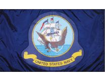 3'x5' U.S. Navy Indoor & Parade Flags - Gold Fringe