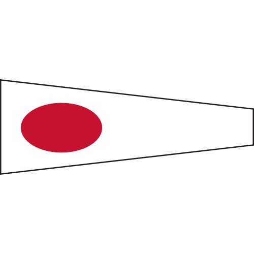 1 Flag - Number 1 Flag - Individual Flag with Brass Grommets - Brass