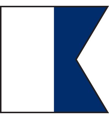 Alpha Flag - Diver Down, Keep Clear - Individual Flag with Brass Grommets