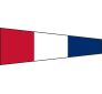 3 Flag - Number 3 Flag - Individual Flag with Brass Snaphooks