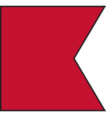Bravo Flag - Dangerous Cargo - Individual Flag with Brass Snaphooks