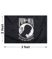 2'x3' POW/MIA Single Face Reverse Nylon Flags - Outdoor