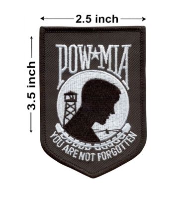 POW/MIA Embroidered Patch - 2.5"x3.5"